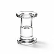 Clear glass candle holder stand on a solid white background - thumbnail number 1