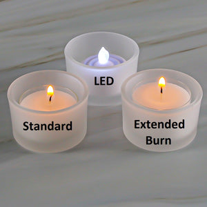 Richland Clear Cup Extended Burn Tealight Candles White Unscented Set of 400
