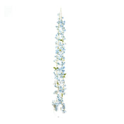 6ft silk jasmine flower garland vine lights on white background - thumbnail number 1