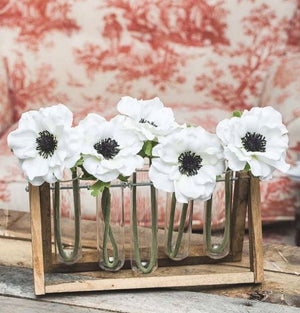 White Anemone Flower 15"