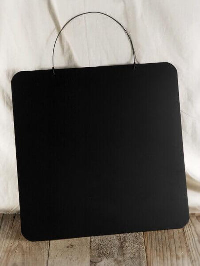 hanging chalkboard 14 x 14 - thumbnail number 1