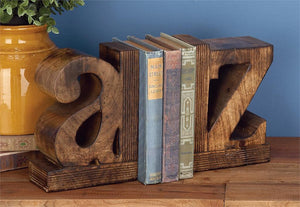Richland Wooden Alphabet Book Ends