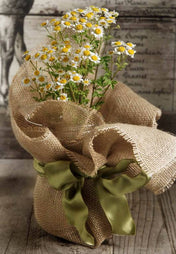 12 rustic burlap pot gift wrap 20 x 20 - thumbnail number 3