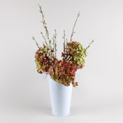 11" White Flower Market Bucket with Handles - thumbnail number 3