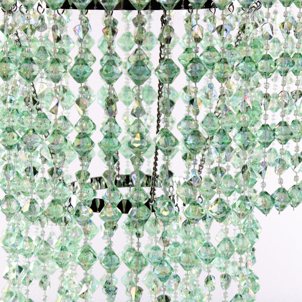 Chandelier Acrylic Crystal Mint 16"