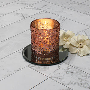 Richland Mercury Candle Holder Nadine Rose Gold Small Set of 36