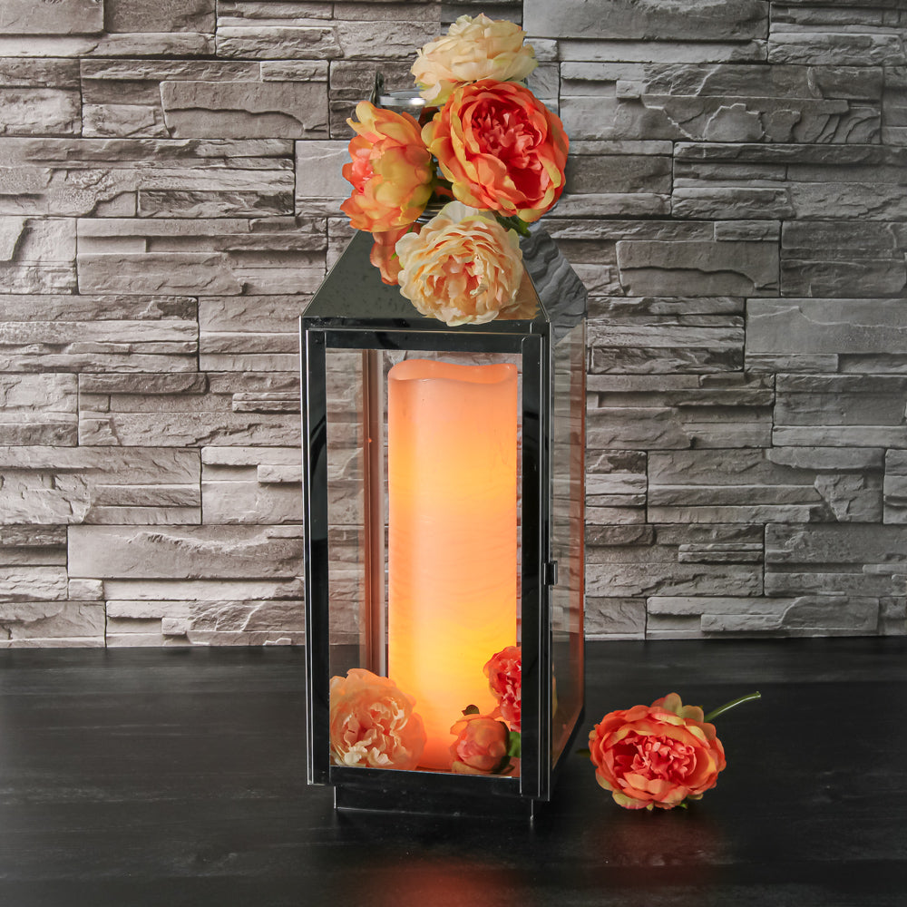 Richland 4" x 12" Large LED Pillar Candle with Wavy Top - Set of 6