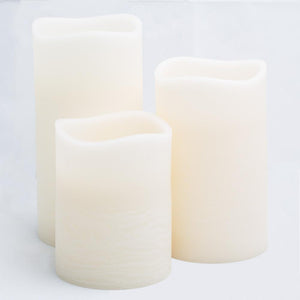 richland led big pillar candles ivory 6 x 10