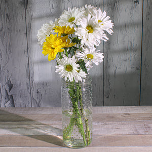 Hobnail Mason Jar Vases 9.25 Inch