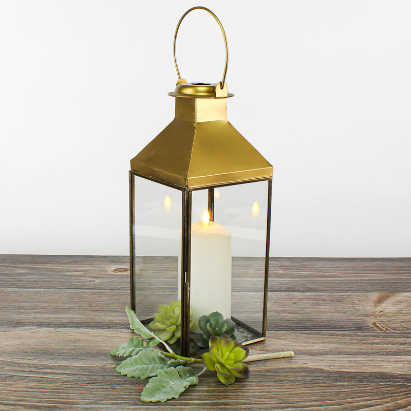 Metal Lantern Gold 5.5x14in - thumbnail number 2