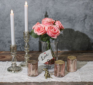 8in Hurricane Vase & Candle Holder