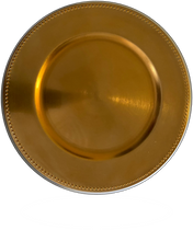 Richland Beaded Charger Plate 13" Gold - thumbnail number 1
