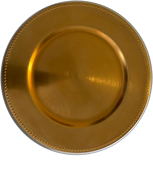 Richland Beaded Charger Plate 13" Gold Set of 24