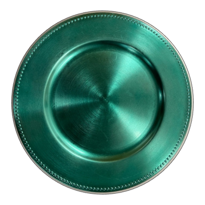 Richland Beaded Charger Plate 13" Aqua Blue Set of 12 - thumbnail number 1
