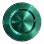 Richland Beaded Charger Plate 13" Aqua Blue Set of 24 - thumbnail number 1