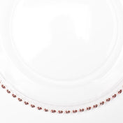 richland 13 rose gold beaded glass charger plate set of 12 - thumbnail number 4
