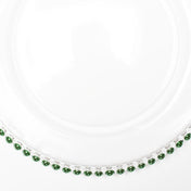 richland 13 green beaded glass charger plate - thumbnail number 3