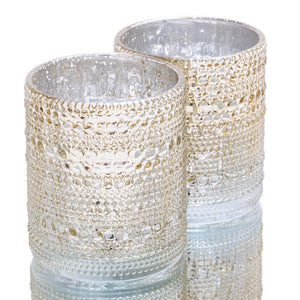 richland mercury candle holder pearly metallic gold large set of 24