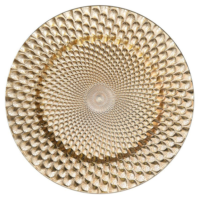 Richland 13" Gold Art Deco Charger Plate - thumbnail number 1