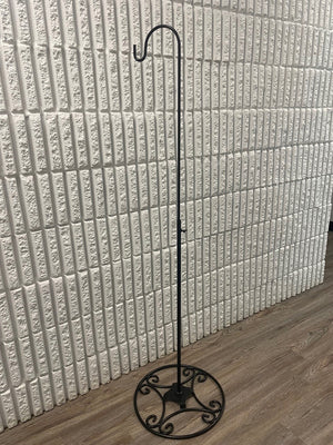 Adjustable Black Iron Shepherds Hook 34"-55"