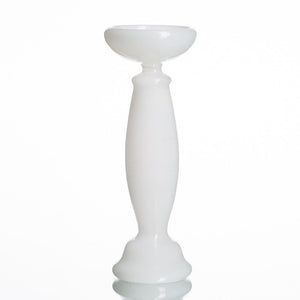 richland white glass pillar candle holder 11 5