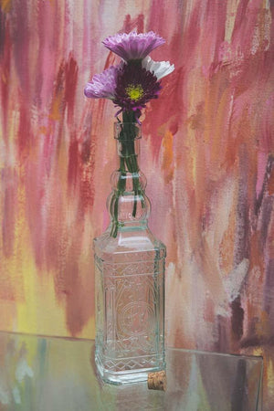 Richland Vintage Square Glass Bottle Clear