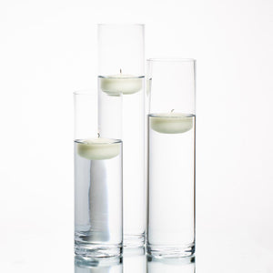 eastland tall cylinder vases with richland floating candles set of 3