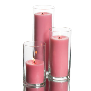 pillar candles cylinder holders set 36