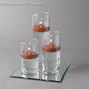 Eastland Square Mirror and Cylinder Vase Centerpiece with Richland 3" Floating Candles Set of 48