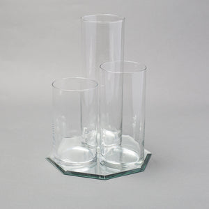 Eastland Octagon Mirror and Cylinder Vase Centerpiece Set of 48