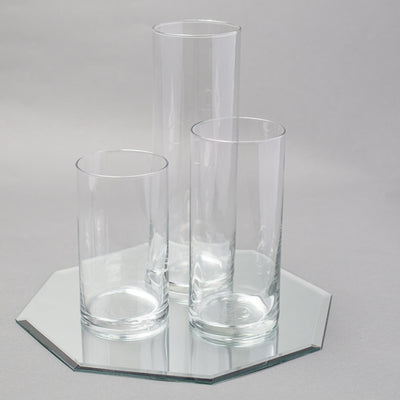 Eastland Octagon Mirror and Cylinder Vase Centerpiece Set of 48 - thumbnail number 1