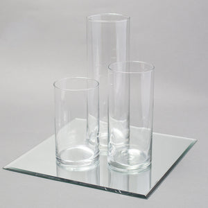 Eastland Square Mirrors and Cylinder Vases Centerpiece Set of 48