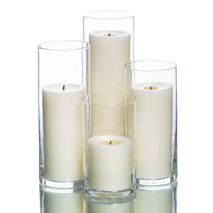 Richland Pillar Candles & Eastland Cylinder Holders Set of 4