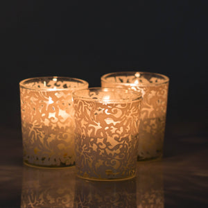 Richland Lace Design Votive Candle Holder Set of 12