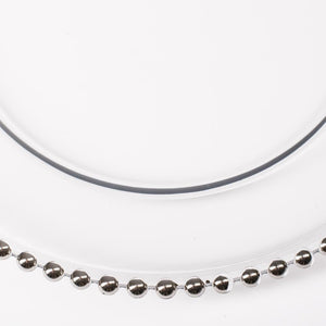 richland 13 silver beaded glass charger plate set of 12