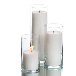 pillar candles cylinder holders set 03
