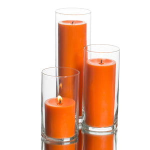 pillar candles cylinder holders set 03
