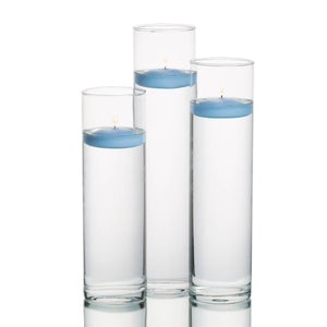 eastland tall cylinder vases with richland floating candles set of 3