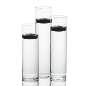 eastland tall cylinder vases with richland floating candles set of 3