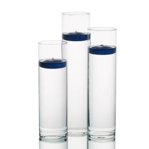 eastland tall cylinder vases with richland floating candles set of 3