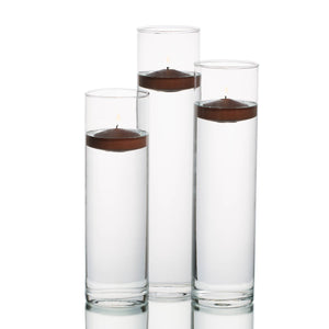 eastland tall cylinder vases with richland floating candles set of 3