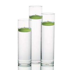 eastland tall cylinder vases with richland floating candles set of 3