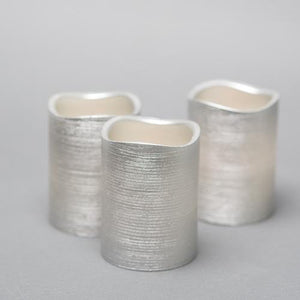 Richland Silver Metallic Wavy Top LED Candle - Set of 12