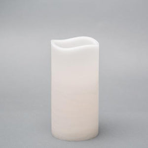 Richland 4" x 8" Large LED Pillar Candle with Wavy Top - Set of 6