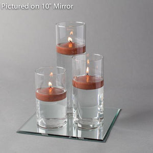 square mirror centerpiece candles set 3