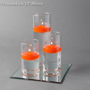 square mirror centerpiece candles set 3