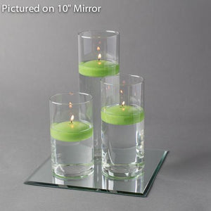 square mirror centerpiece candles set 3