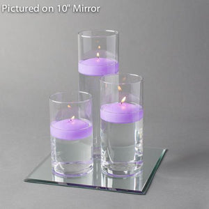 square mirror centerpiece candles set 3