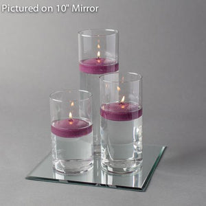 square mirror centerpiece candles set 3