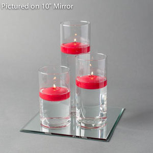 square mirror centerpiece candles set 3